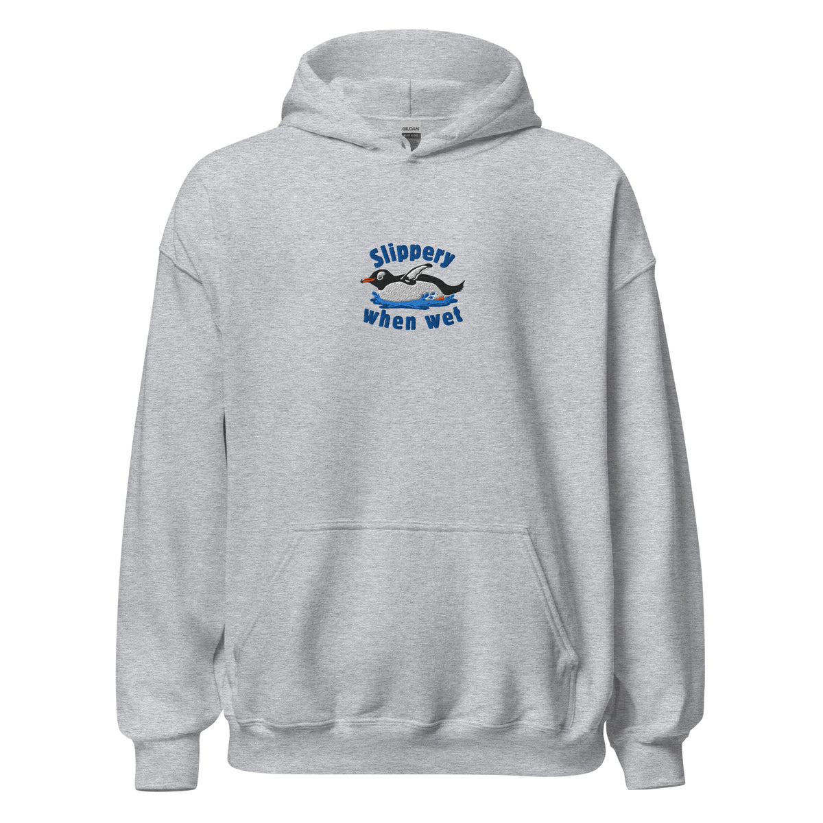 Slippery When Wet Embroidered Unisex Hoodie – MoeSews
