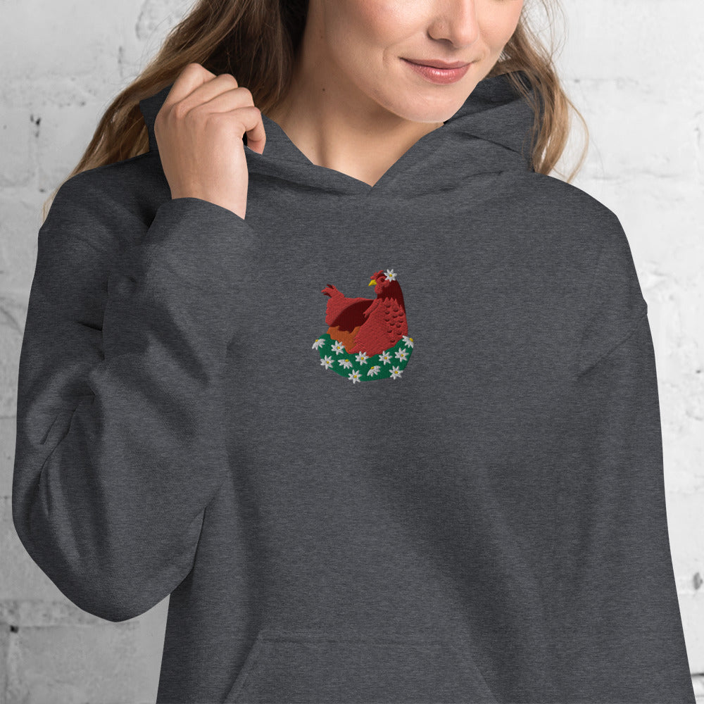Spring Chicken Embroidered Unisex Hoodie – MoeSews