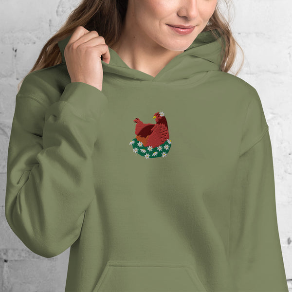 Spring Chicken Embroidered Unisex Hoodie – MoeSews