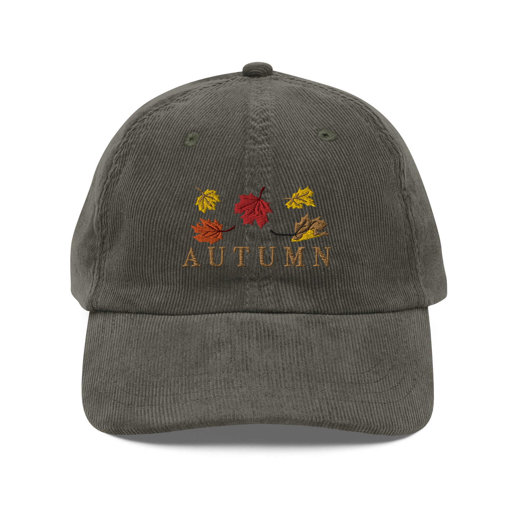 Autumn Embroidered Vintage corduroy cap – MoeSews