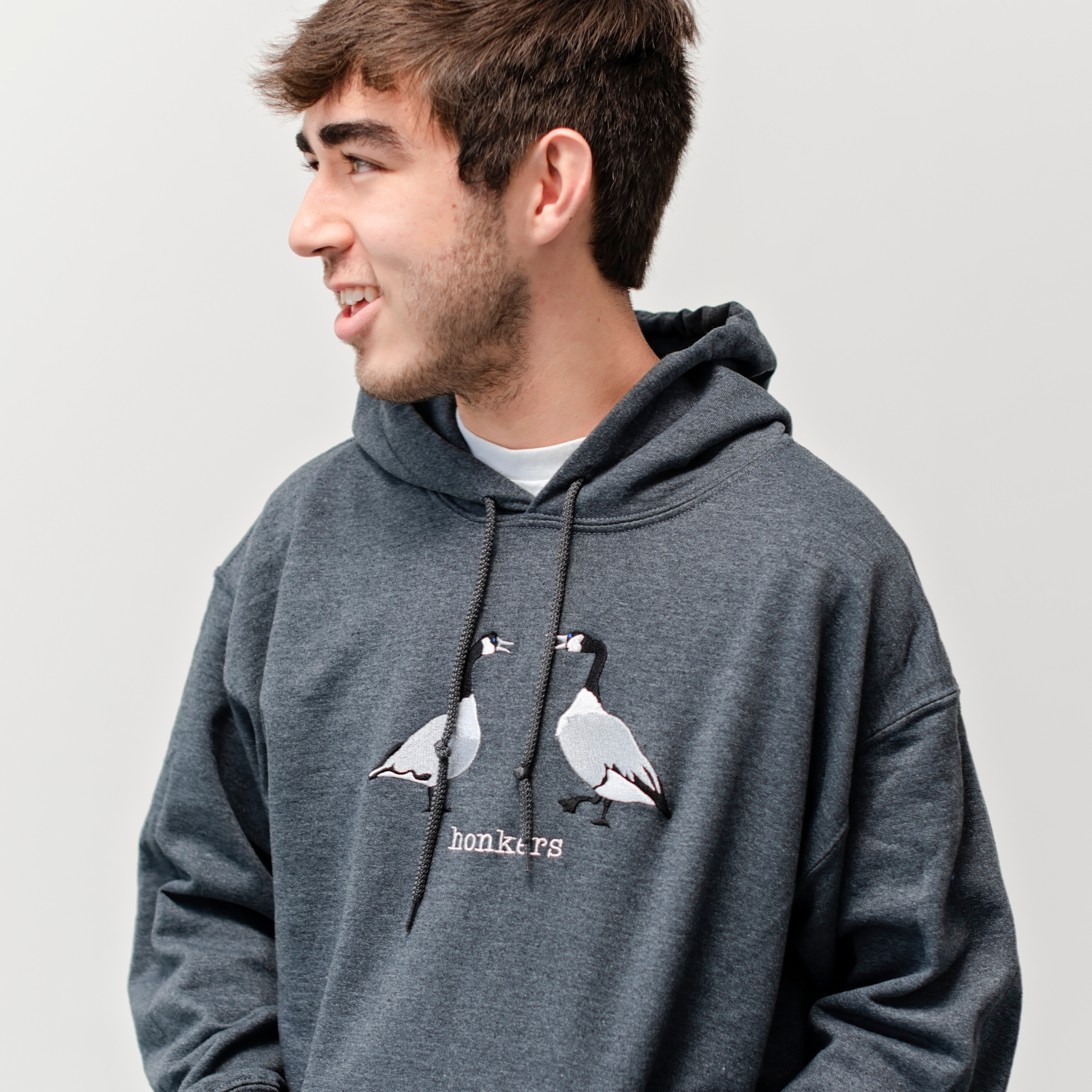 Pigeon embroidered deals hoodie
