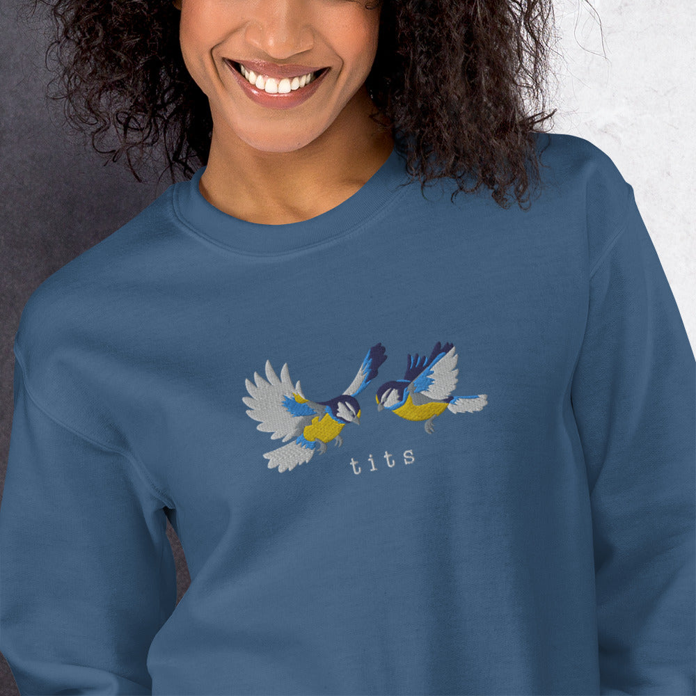 Tits Crewneck Embroidered Sweatshirt – MoeSews